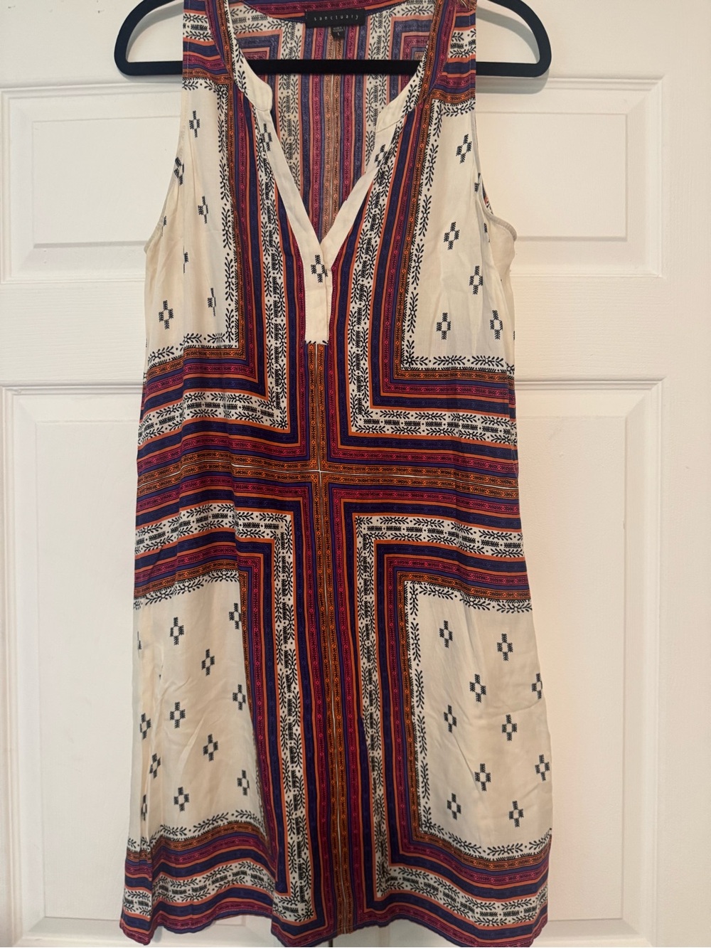 Sanctuary Sleeveless Boho Printed Dress size L